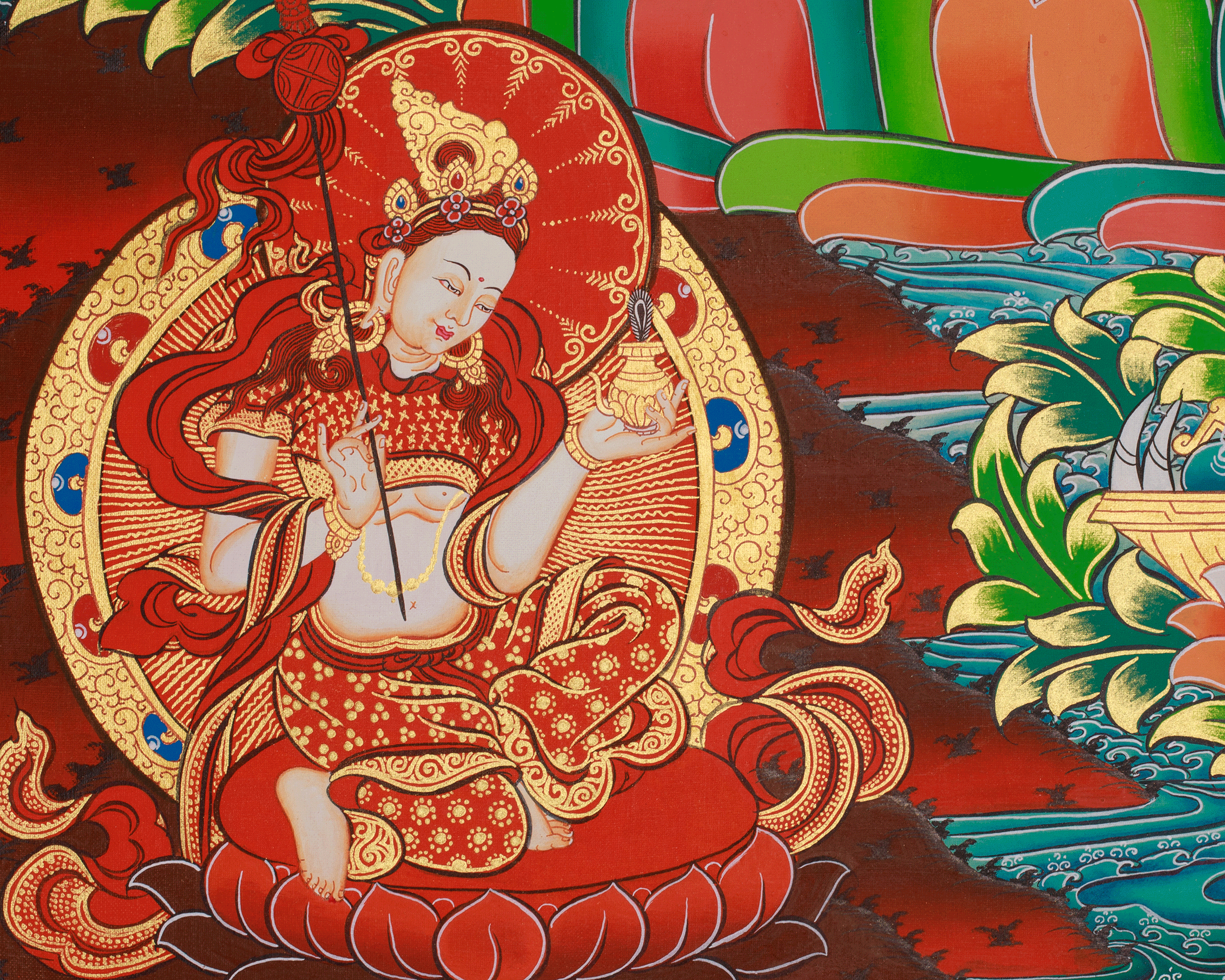 Himalayan Guru Rinpoche Art | Buddhist Master | Padmasambhava Thangka