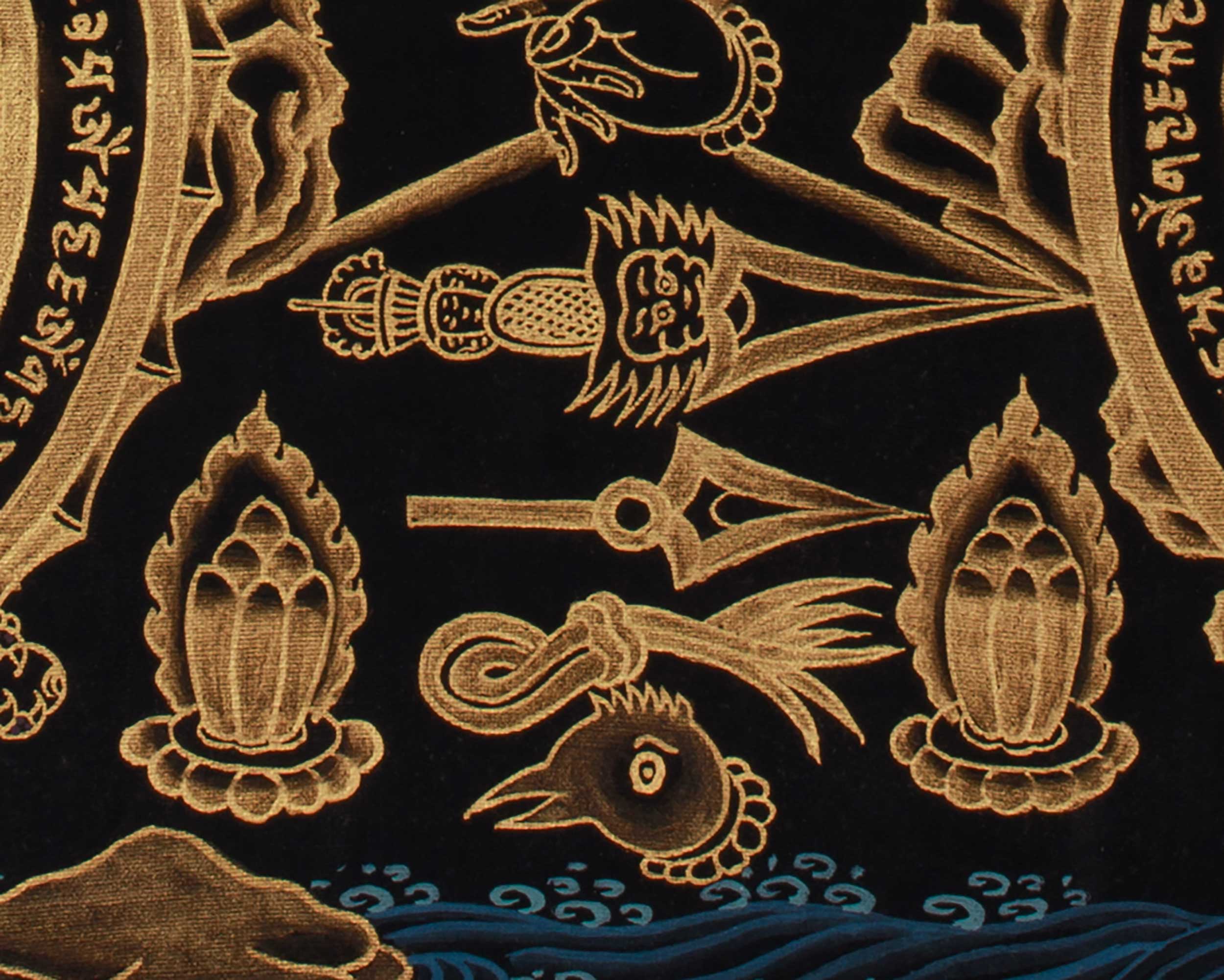 Astrological Chart Calendar Thangka | Tibetan Meditation and Cosmic Guidance Artwork