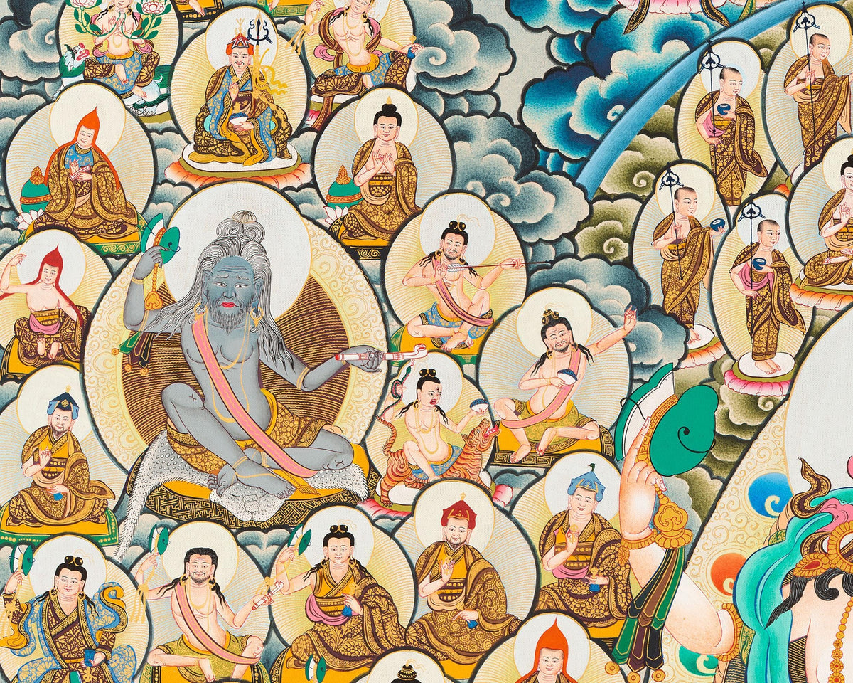 Machig Labdron Lineage Tree Print | Tibetan Traditional Artwork