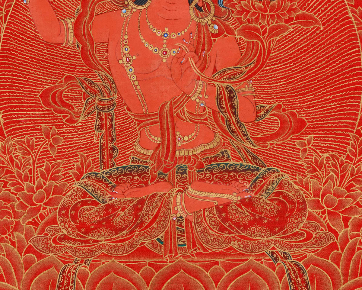 Manjushri Thangka Sword of Enlightenment | The Bodhisattva of Wisdom