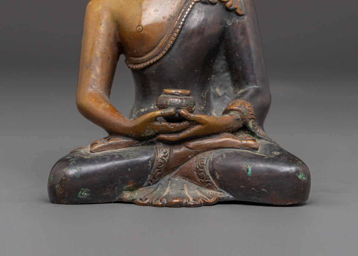 Handcrafted Amitabha Buddha Oxidized Statue | Pure Land Buddha