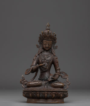 Dark Oxidized Copper Vajrasattva Statue