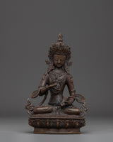 Dark Oxidized Copper Vajrasattva Statue