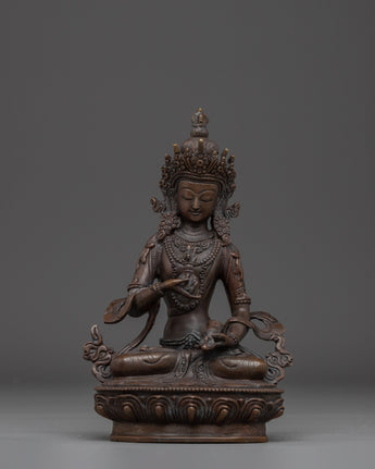 Dark Oxidized Copper Vajrasattva Statue