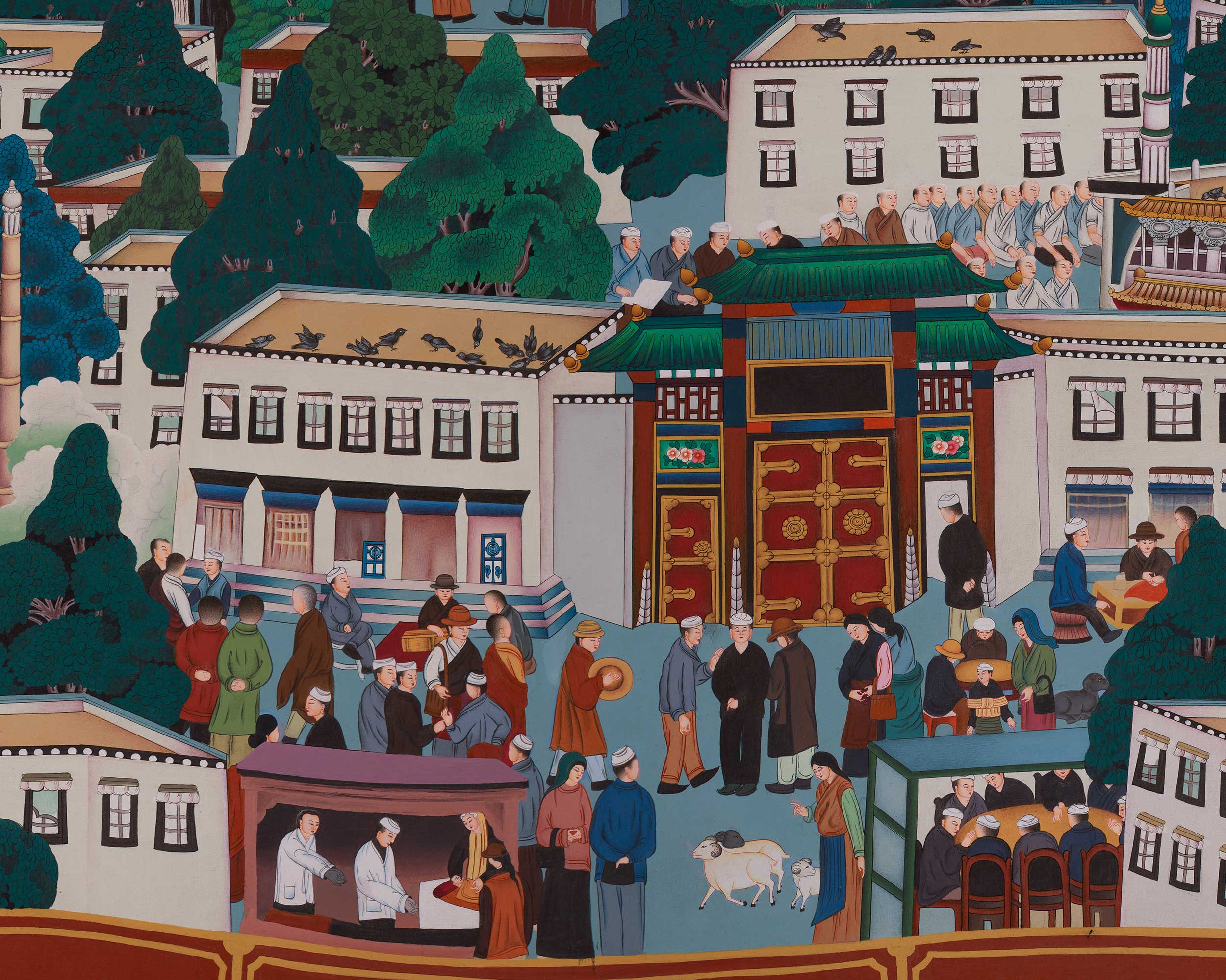 Tibet Valley Thangka | Sacred Landscape and Buddhist Heritage