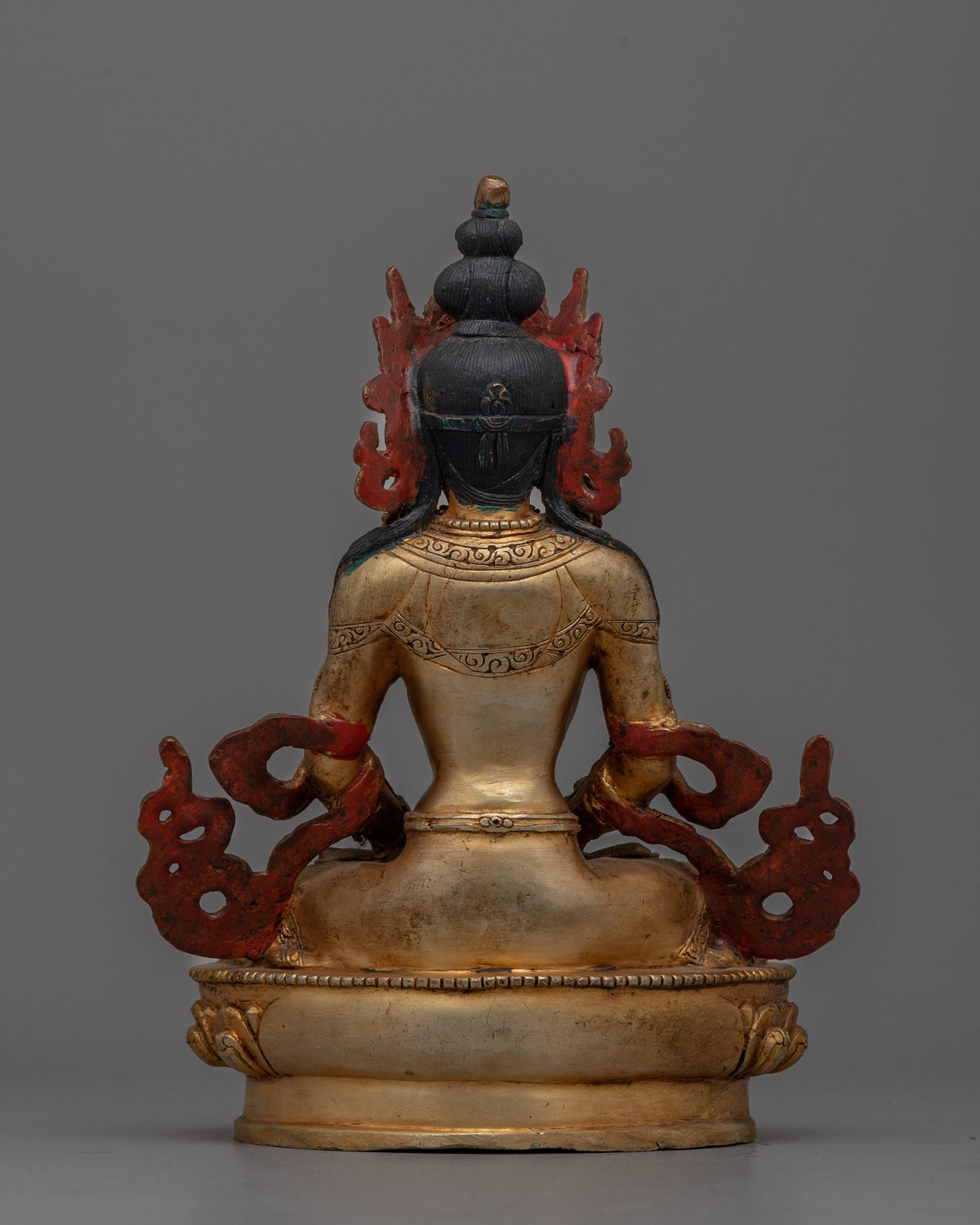 Antique Amitayus Crystal Body Statue | Symbol of Timeless Wisdom