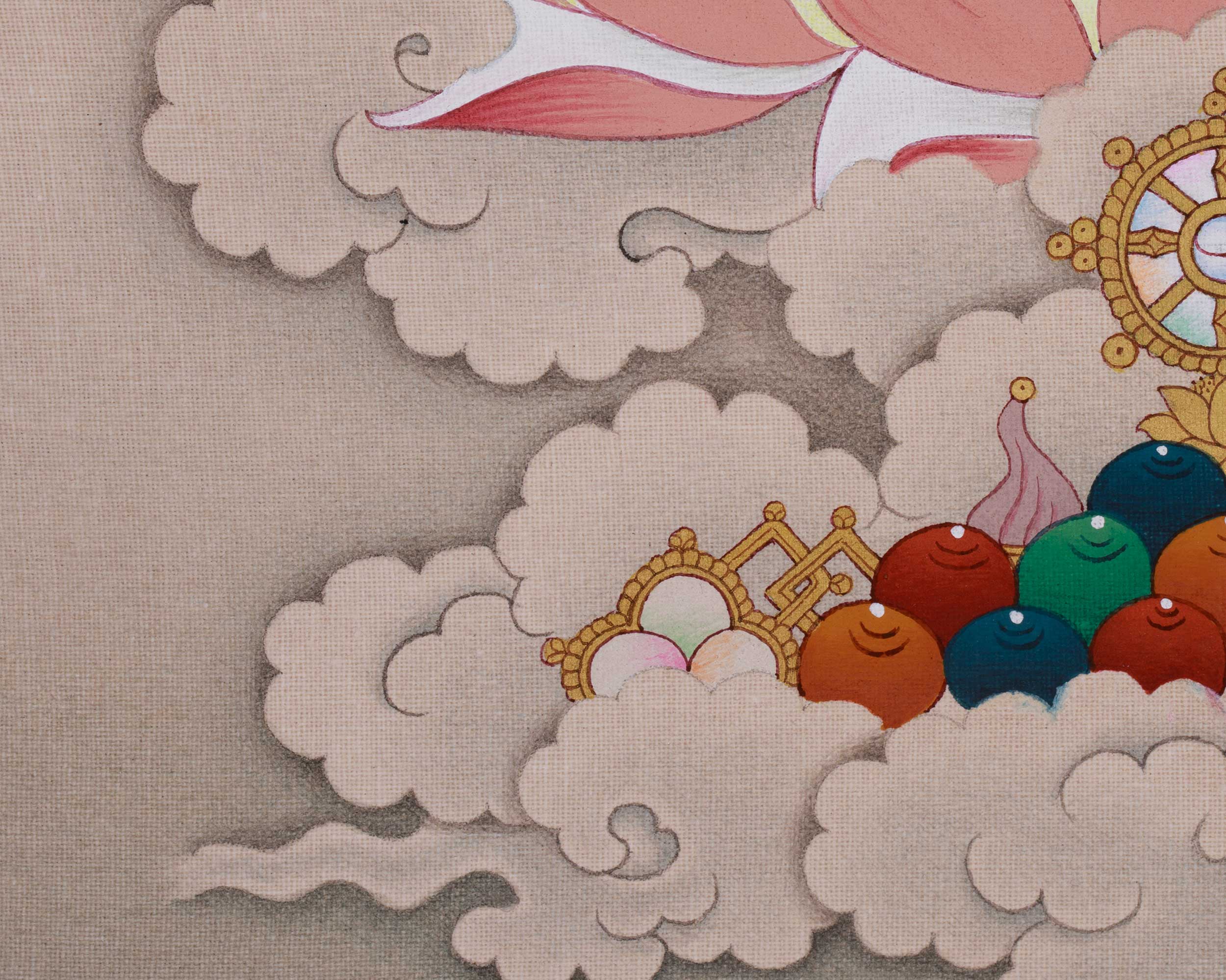 Manjushri Bodhisattva of Wisdom Deity Thangka | God of Swords