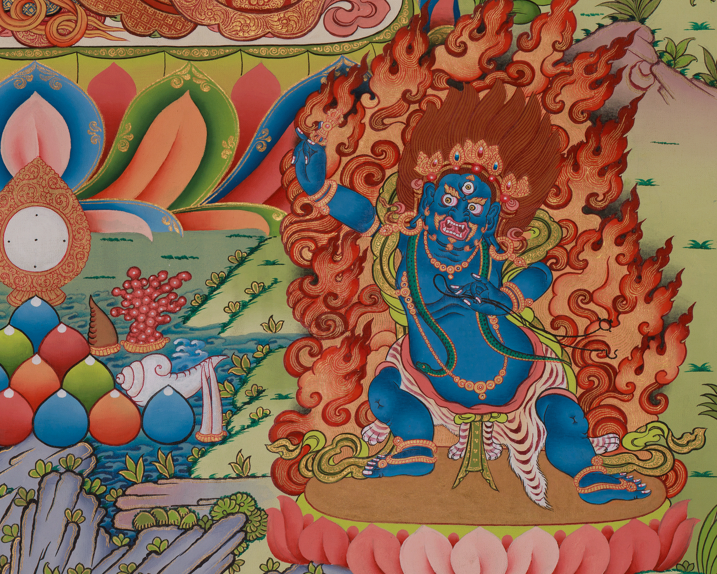 Four-armed Chenrezig Art | Sacred Avalokiteshvara Thangka
