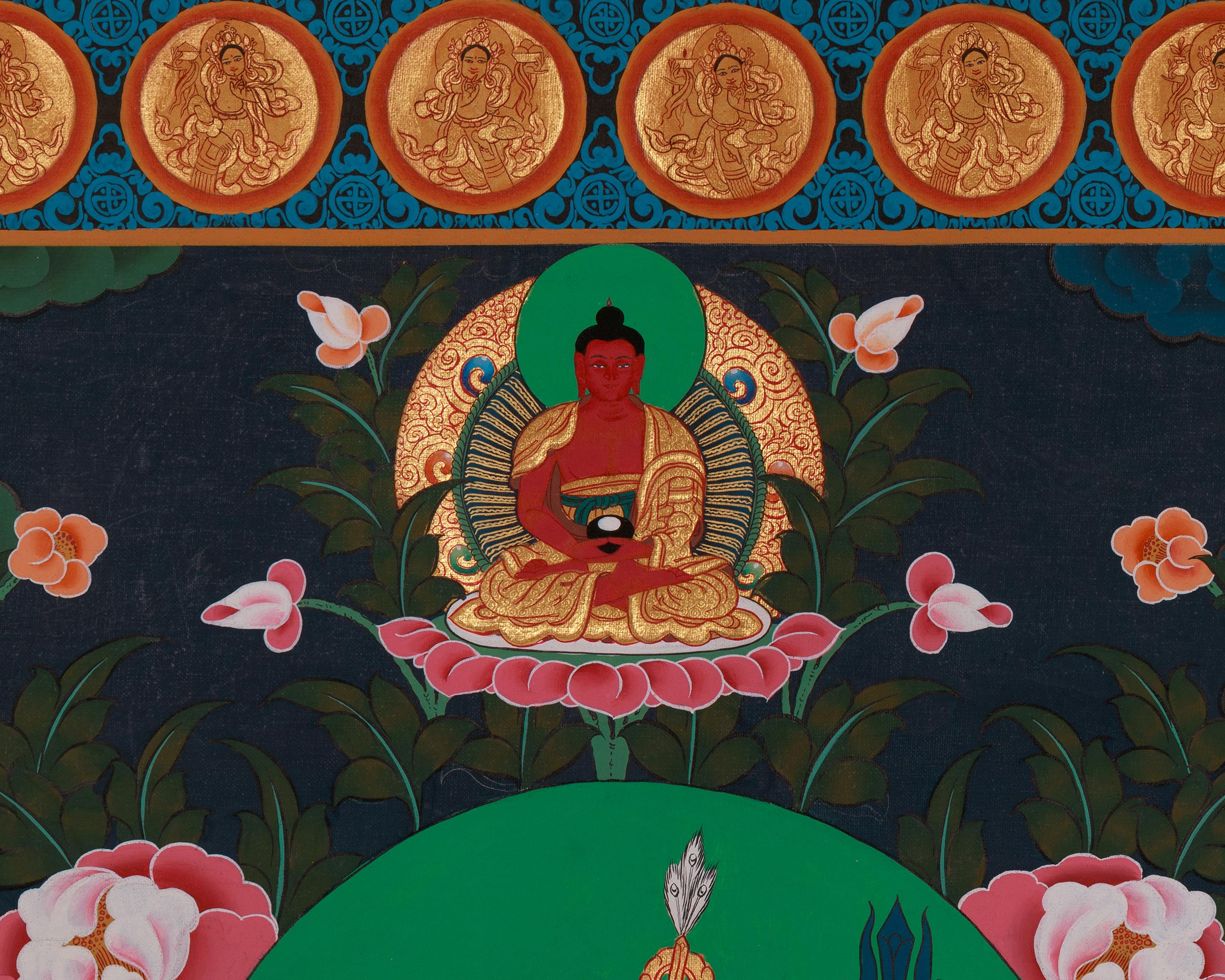 Tibetan deity Guru Rinpoche Thangka | Padmasambhava Thangka