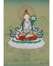 Long Life Deity White Tara Thangka
