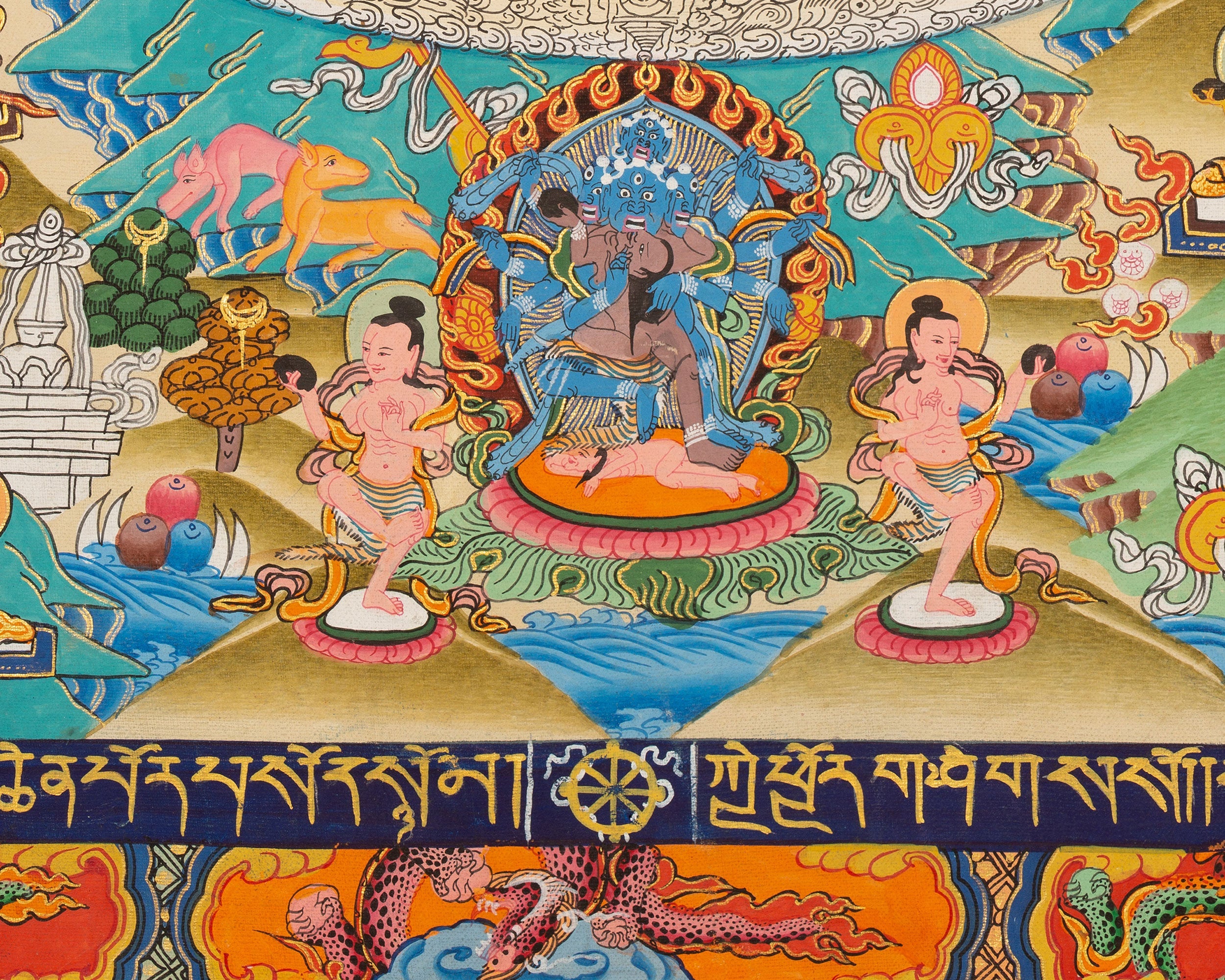 Maitreya Buddha Mandala Thangka | Sacred Art of the Future Buddha