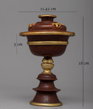 Tibetan Oil Lamps Set | Awaken Spiritual Radiance with Tibetan Ghee Lamp