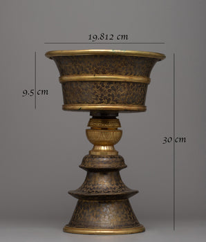 Buddhist Dipa Butter Lamp Set | Radiant Illumination for Sacred Spaces