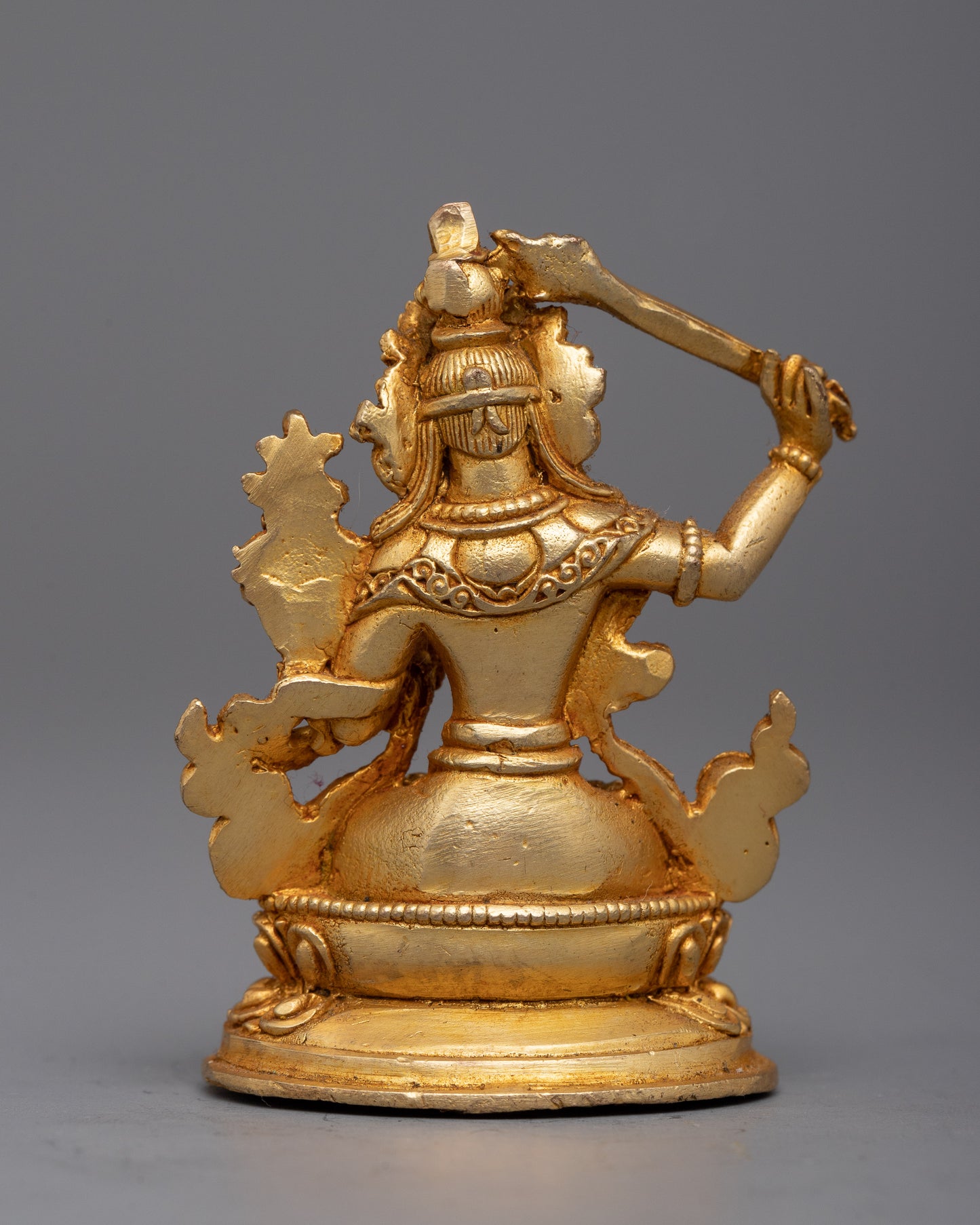 Machine-Made Copper Manjushree Statue | Symbolizing Wisdom and Spiritual Growth