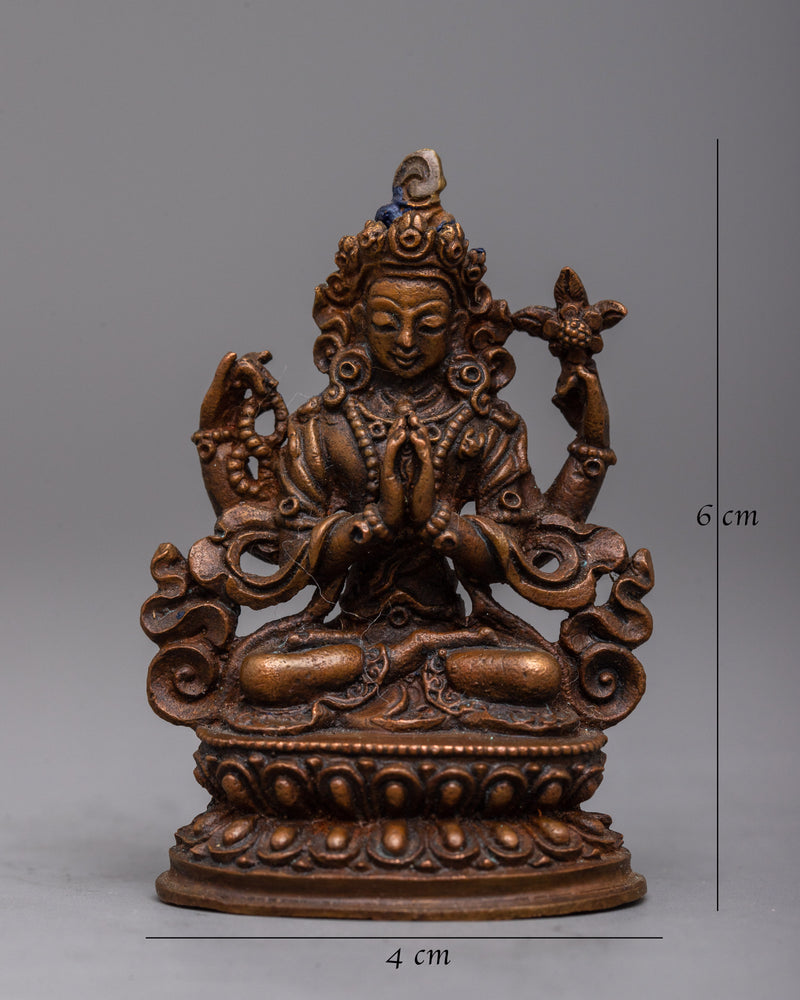 Chenrezig Practice Statue | Machine Crafted Statue of Compassion and Spiritual Practice