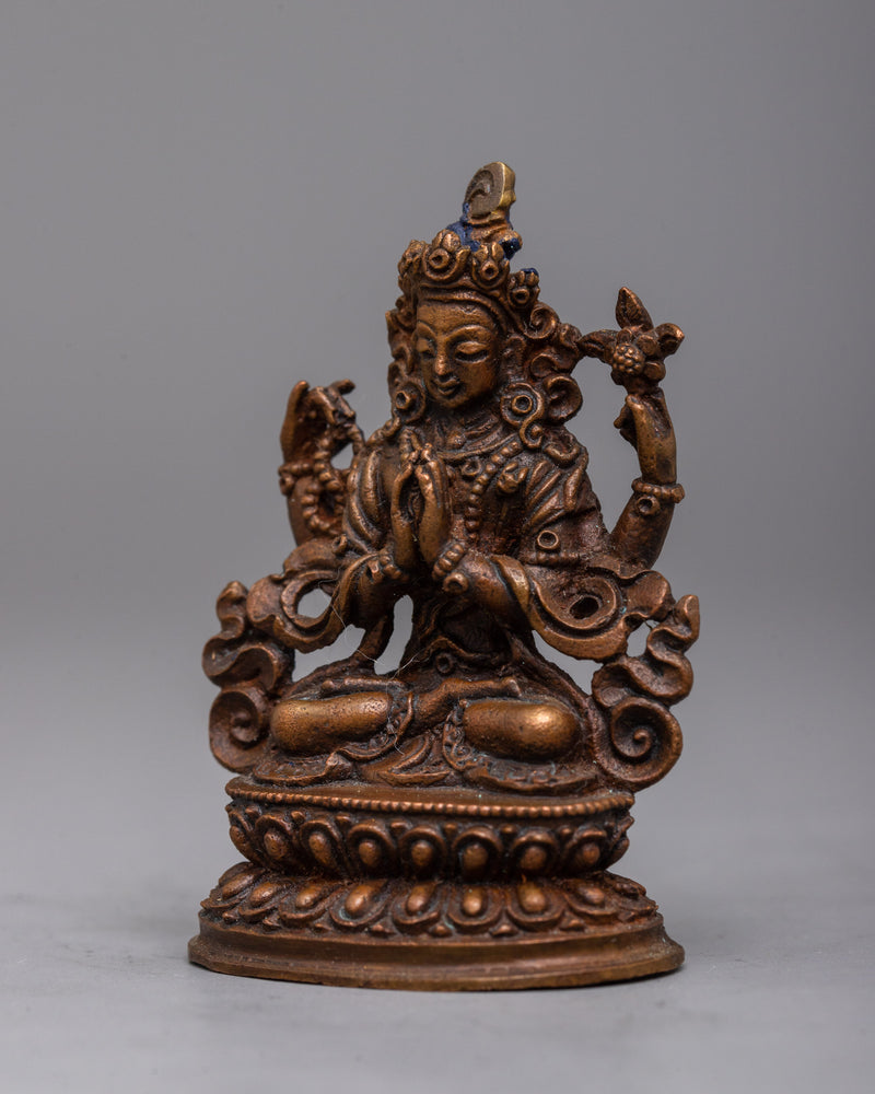 Chenrezig Practice Statue | Machine Crafted Statue of Compassion and Spiritual Practice