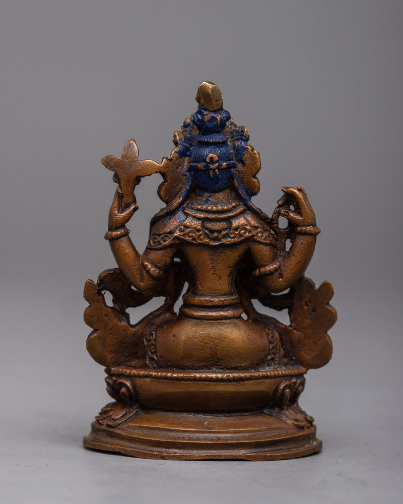 Chenrezig Practice Statue | Machine Crafted Statue of Compassion and Spiritual Practice