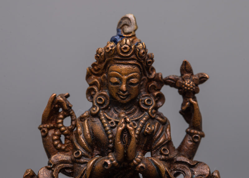 Chenrezig Practice Statue | Machine Crafted Statue of Compassion and Spiritual Practice