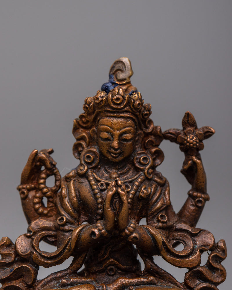 Chenrezig Practice Statue | Machine Crafted Statue of Compassion and Spiritual Practice