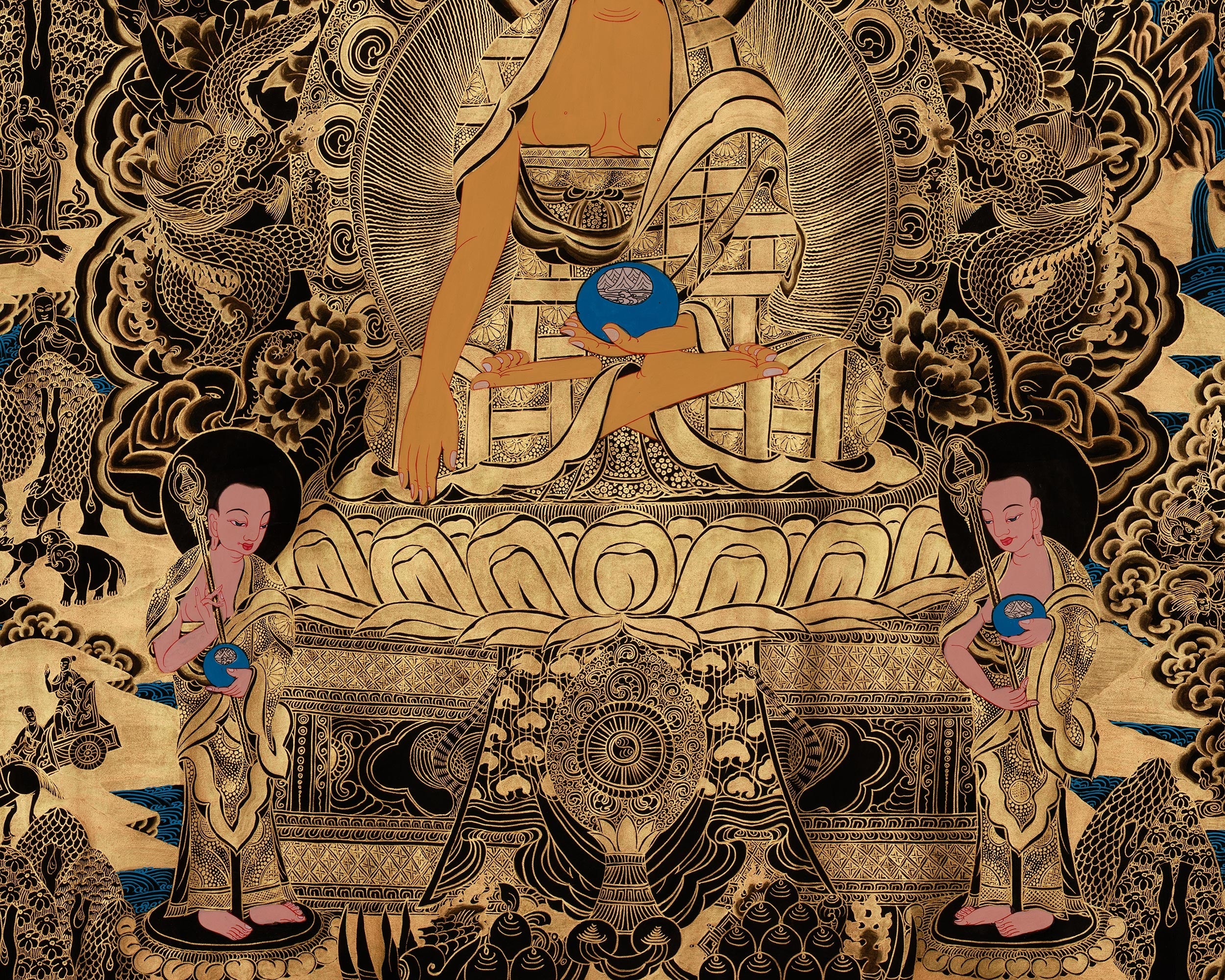 Buddha’s Life Story Thangka | A Timeless Representation of Spiritual Transformation