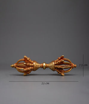 Copper Gold Plated Vajra | Sacred Symbol of Spiritual Power
