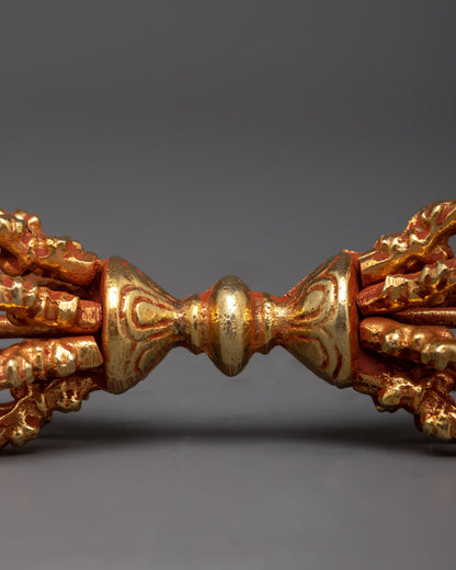 Buddhist Copper Vajra | Traditional Symbol of Spiritual Power and Protection