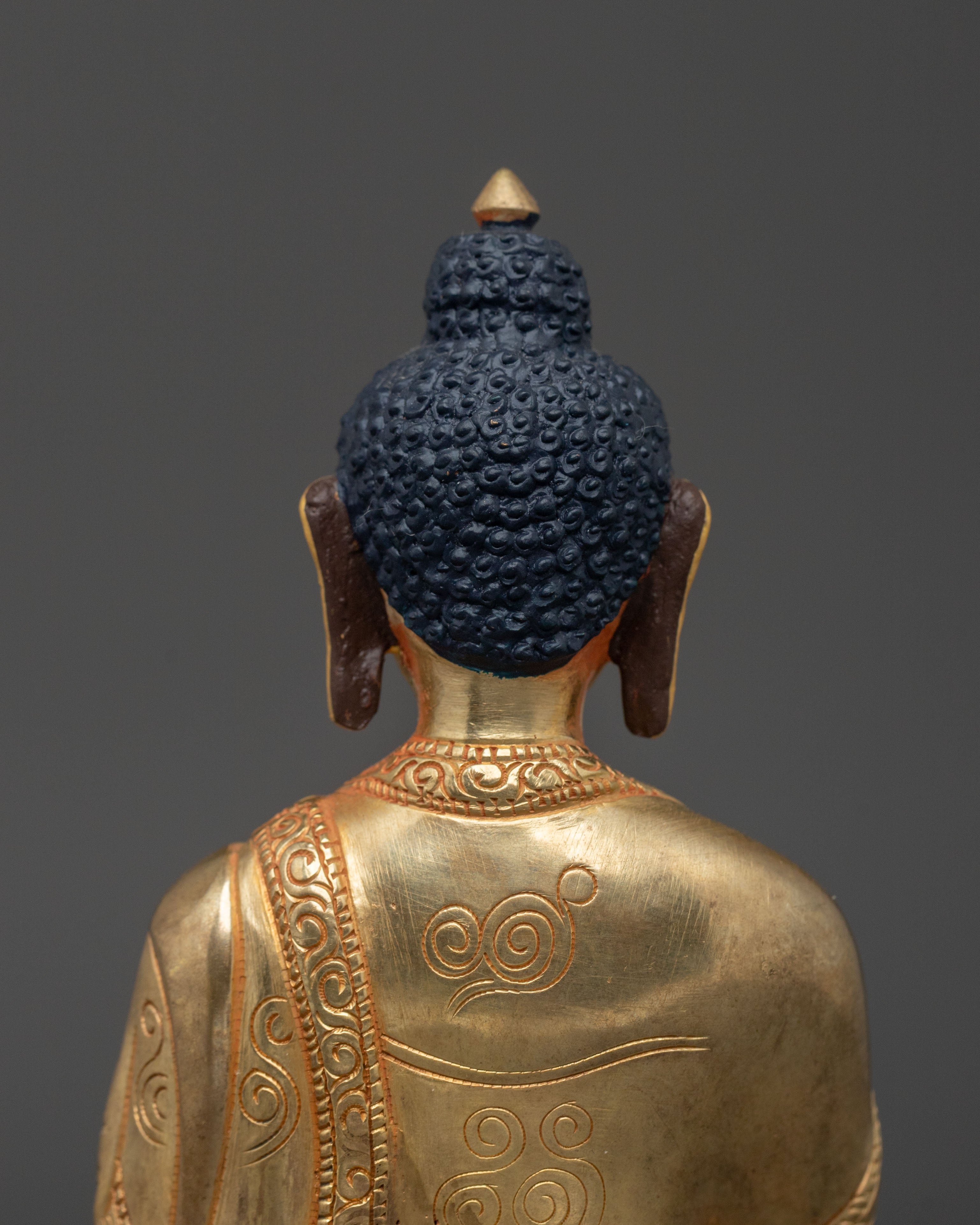 Traditional Handmade Shakyamuni Buddha Sculpture | Spiritual Home Decor