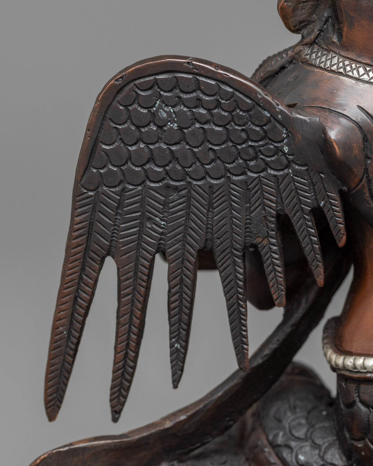 Naga Kanya Sculpture | Oxidized Copper Representation of Serpentine Divinity