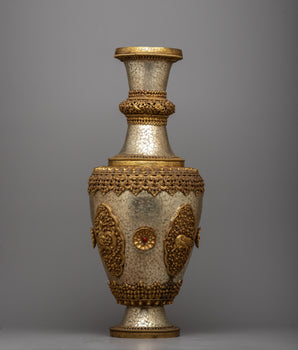 Large Buddhist Flower Vase Set | Elegant Decor for Spiritual Spaces
