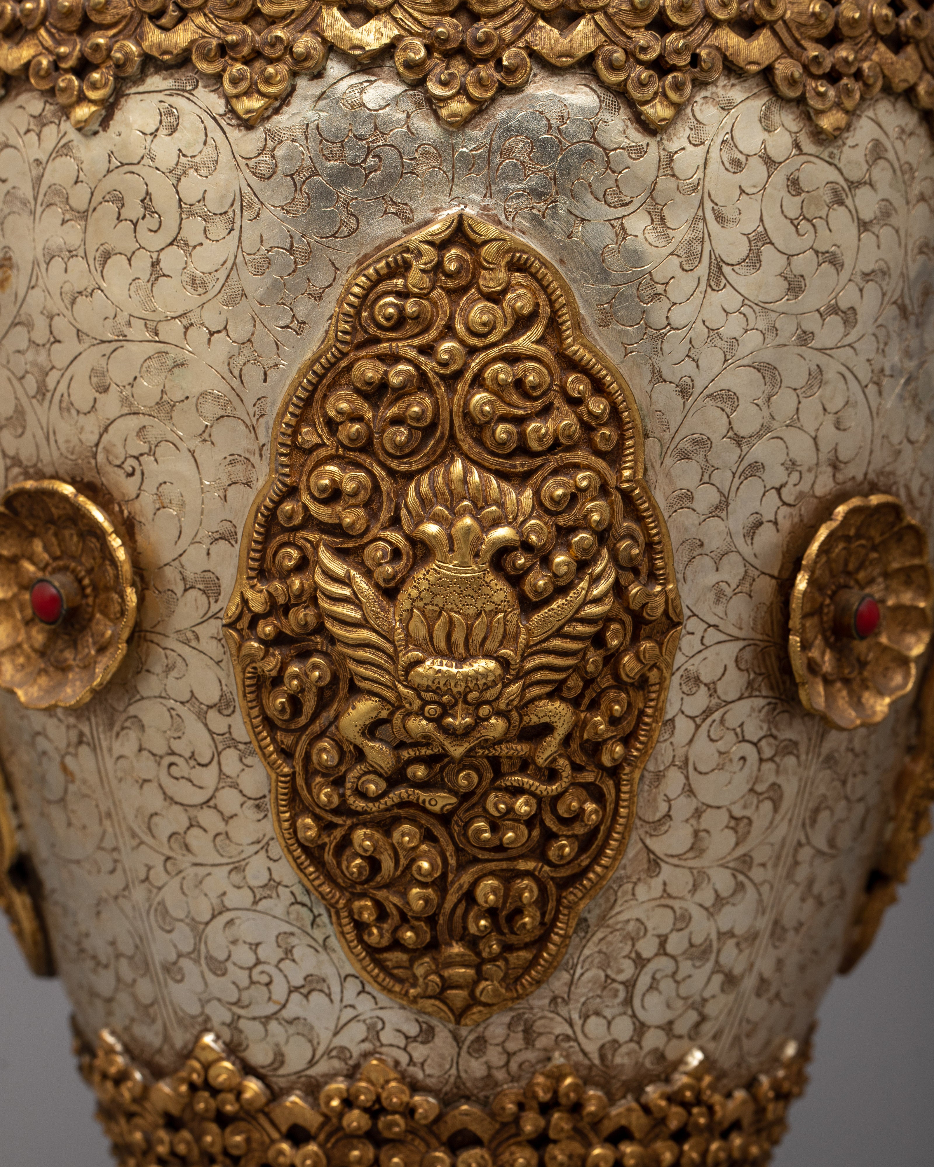Large Buddhist Flower Vase Set | Elegant Decor for Spiritual Spaces