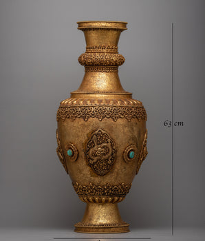 Auspicious Flower Vase Pair | Elevate Your Home with Spiritual Blessings