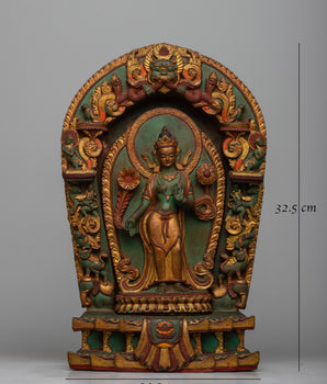 Turquoise Powder Green Tara Statue | Graceful Presence for Altars