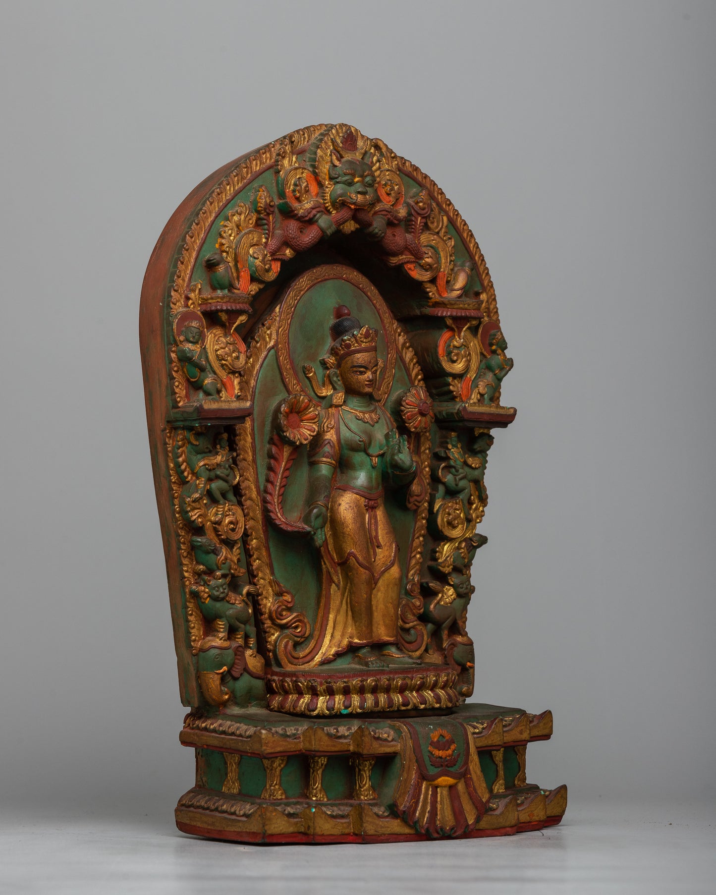 Turquoise Powder Green Tara Statue | Graceful Presence for Altars