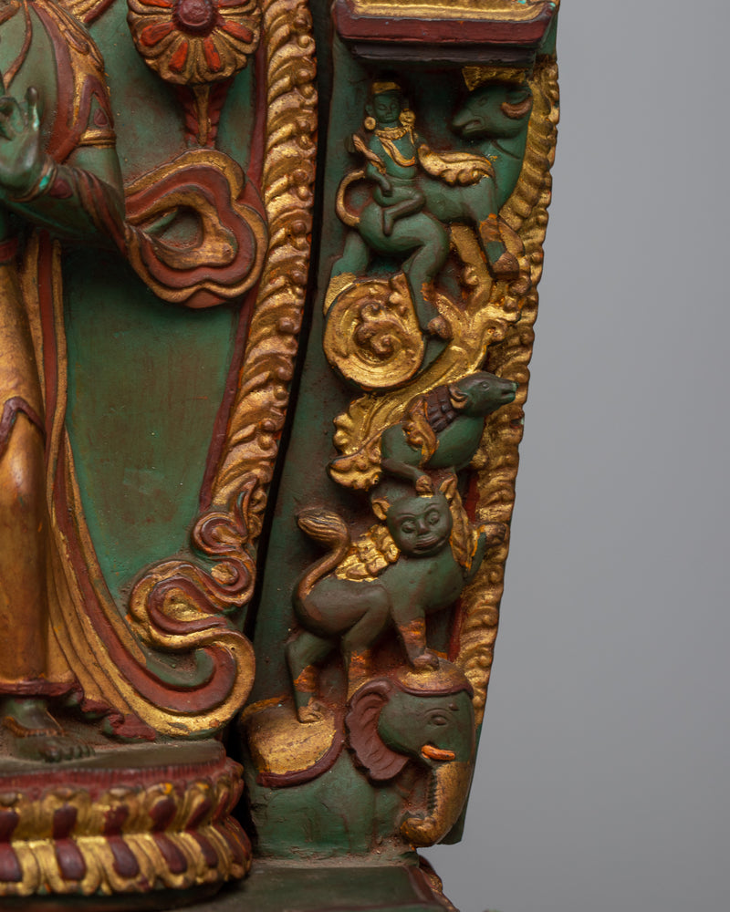 Turquoise Powder Green Tara Statue | Graceful Presence for Altars