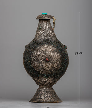 White Metal Snuff Bottle | Elegant Container for your Precious Stuff