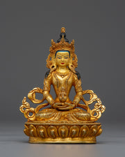 Spiritual Gold Gilded Amitayus Buddha Statue
