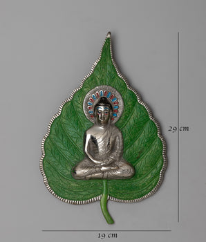 White Metal Buddha Leaf | Perfect for Décor and Meditation Spaces