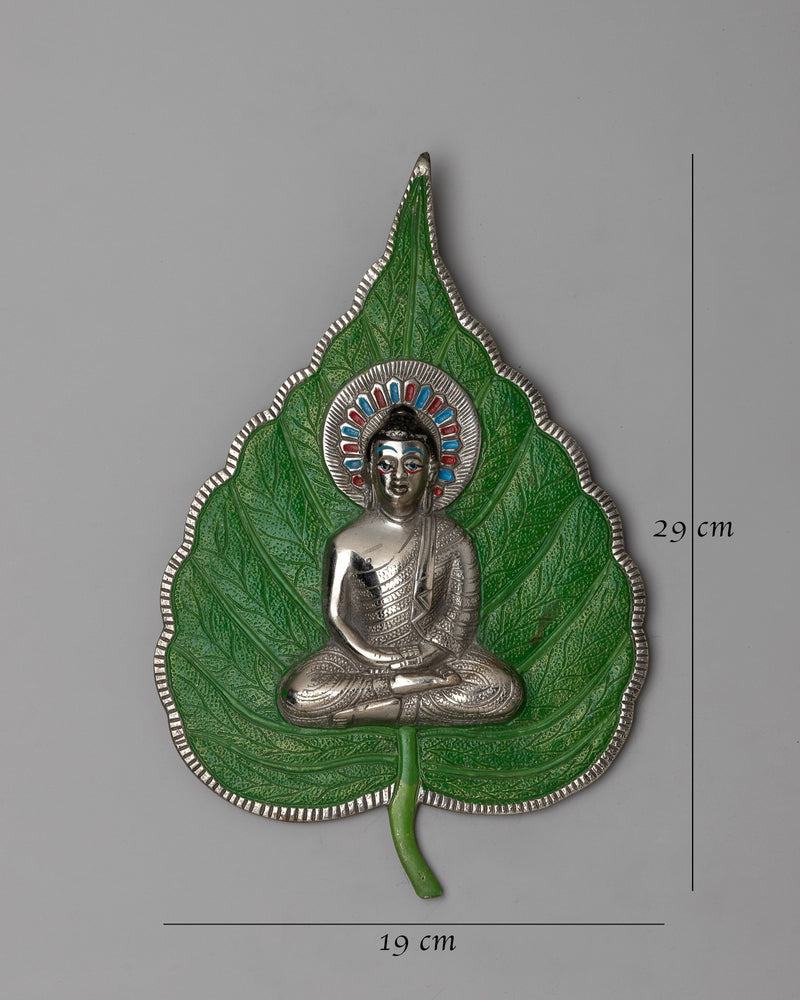 White Metal Buddha Leaf | Perfect for Décor and Meditation Spaces