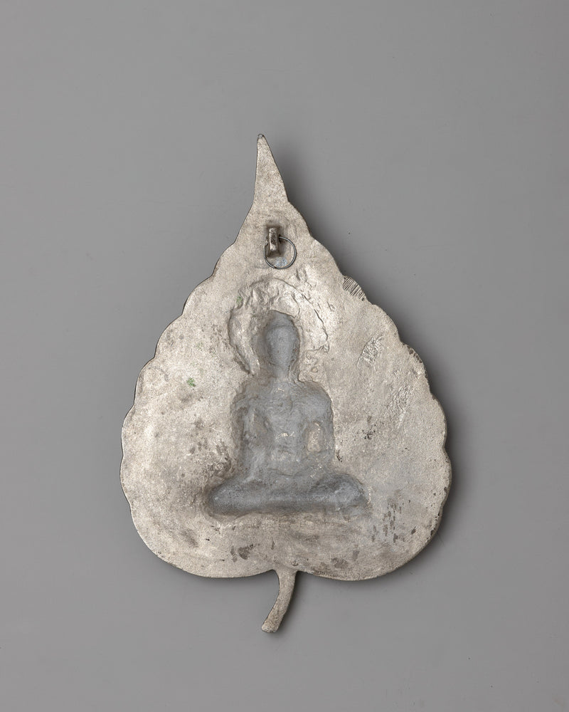 White Metal Buddha Leaf | Perfect for Décor and Meditation Spaces