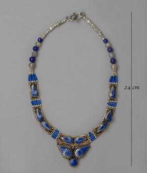 Tibetan Silver Necklace | Radiating Timeless Elegance and Spiritual Grace