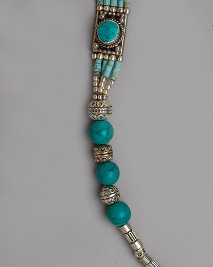 Tibetan Turquoise Necklace | Infused with Cultural Significance and Natural Beauty