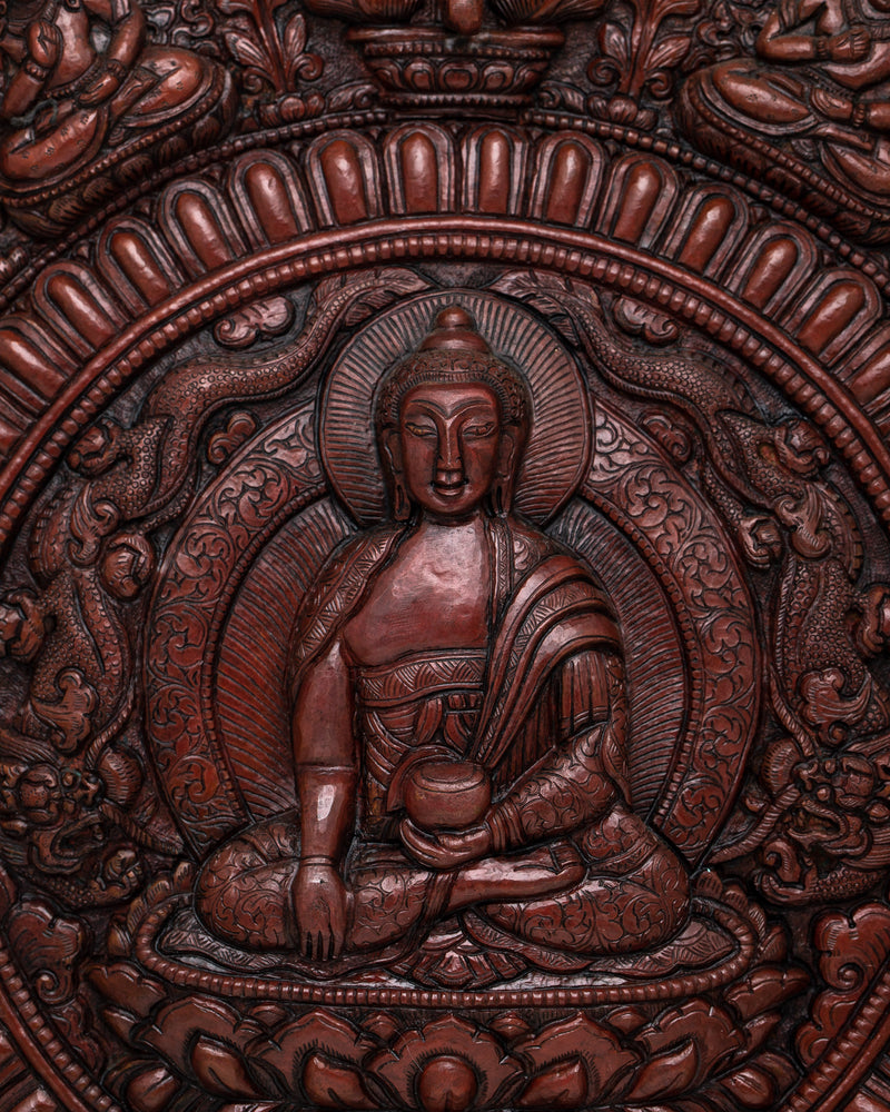 Shakyamuni Buddha Buddhist Handmade Wall Hanger | Intricately Crafted Buddhist Art for Sacred Decor