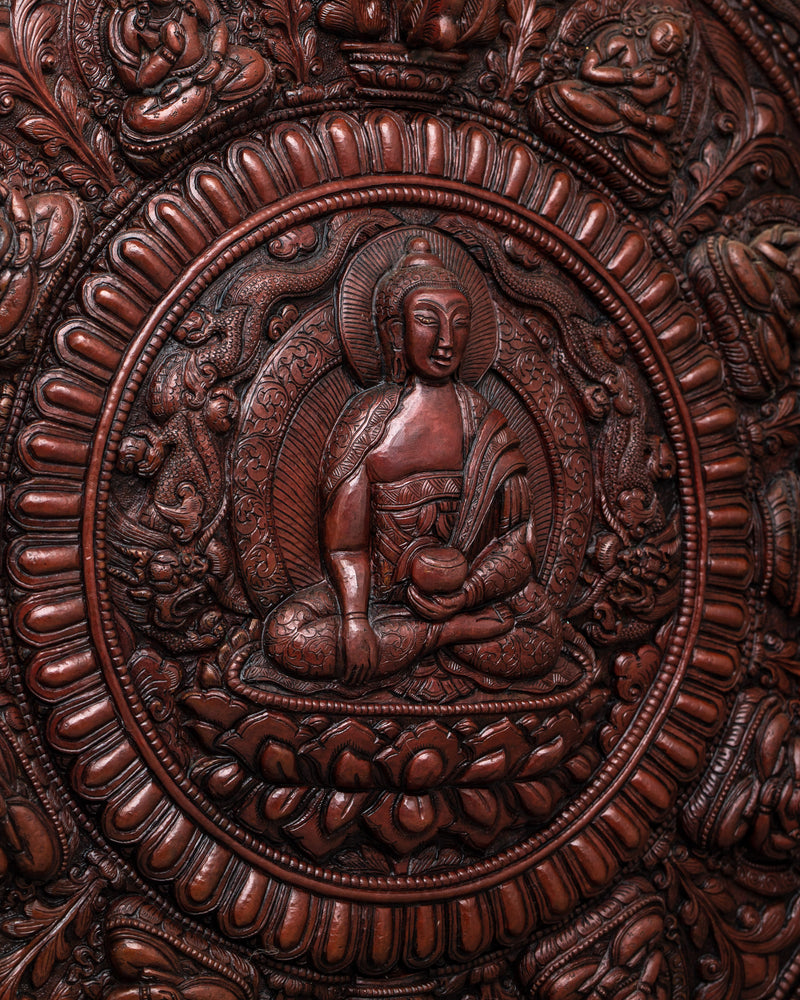 Shakyamuni Buddha Buddhist Handmade Wall Hanger | Intricately Crafted Buddhist Art for Sacred Decor