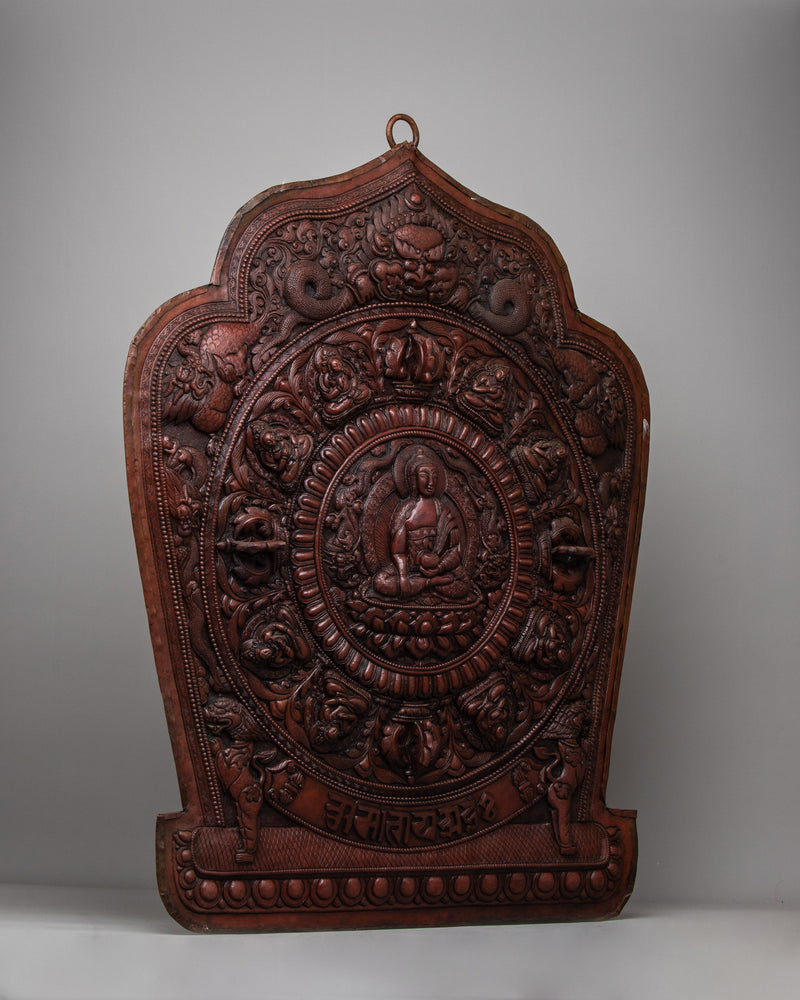 Shakyamuni Buddha Buddhist Handmade Wall Hanger | Intricately Crafted Buddhist Art for Sacred Decor