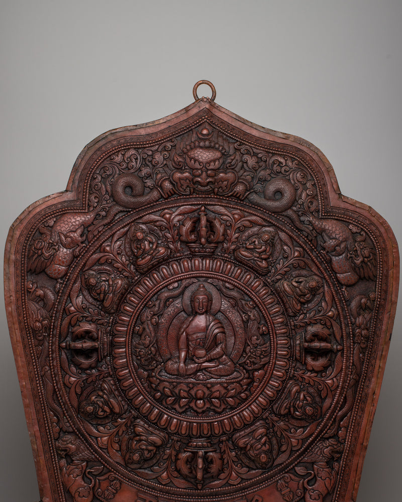 Shakyamuni Buddha Buddhist Handmade Wall Hanger | Intricately Crafted Buddhist Art for Sacred Decor