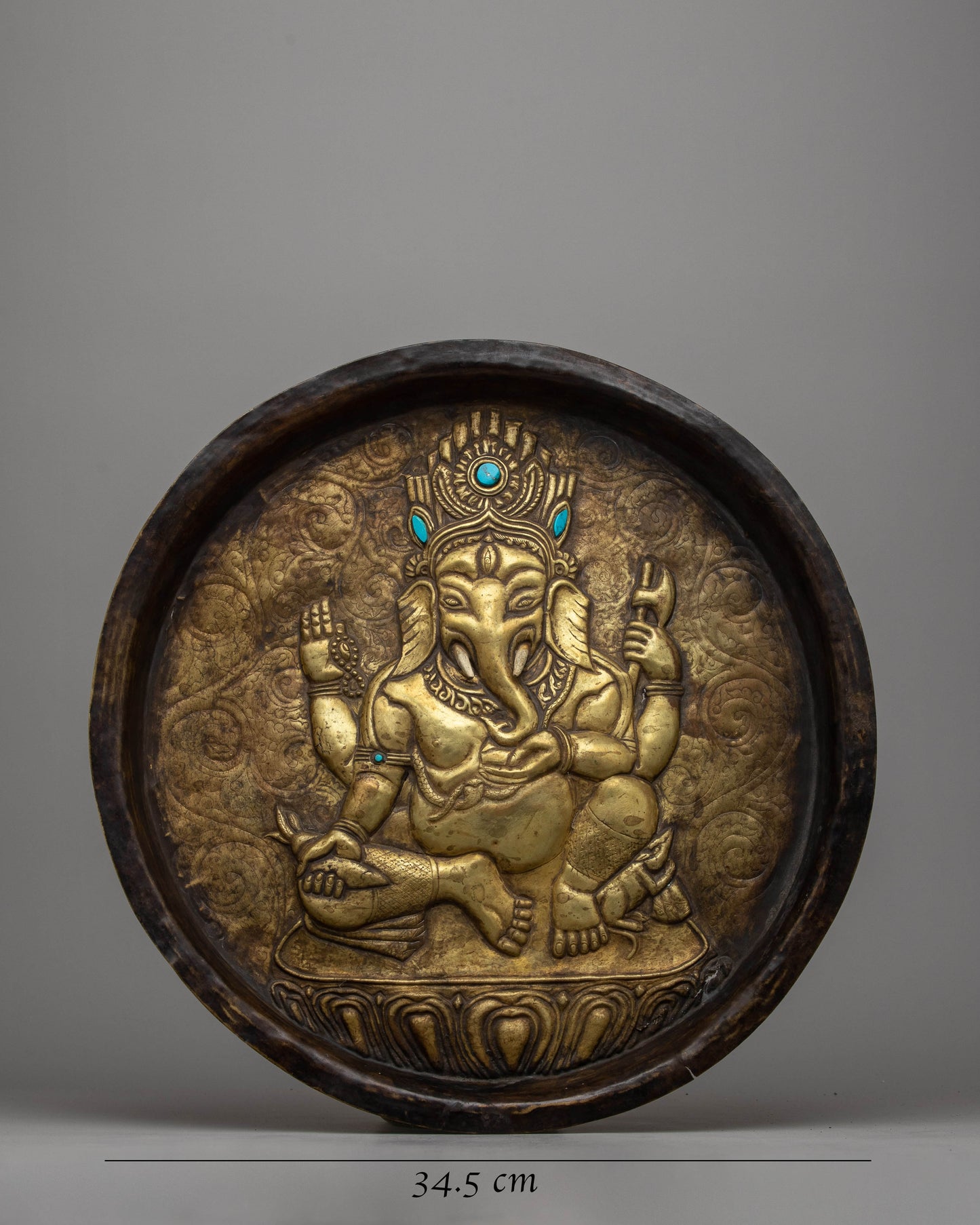 Circular Ganesh Handmade Decor | Artisan Crafted Symbol of Auspicious Beginnings