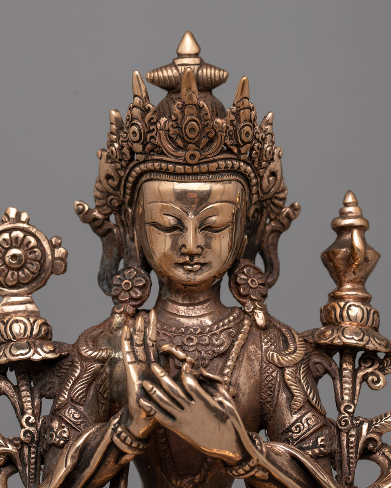 The Buddha Maitreya Statue | Handcrafted Copper Artwork for Spiritual Enlightenment