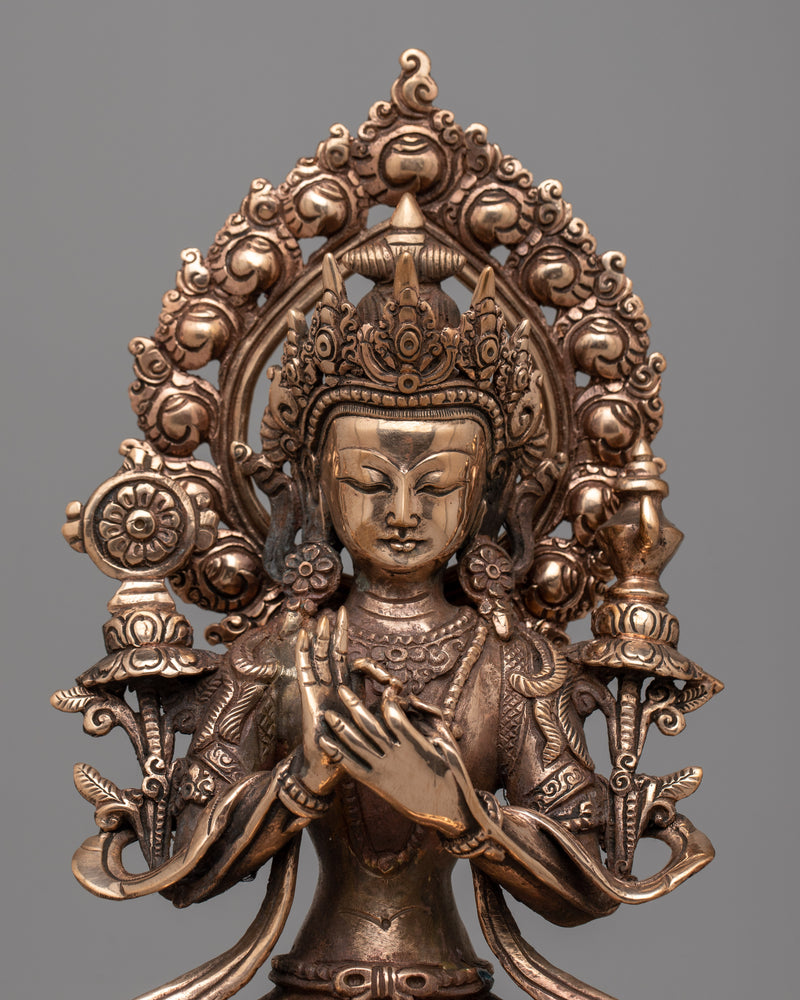 The Buddha Maitreya Statue | Handcrafted Copper Artwork for Spiritual Enlightenment