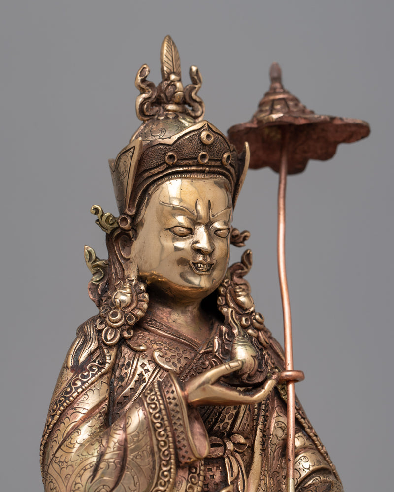 Lama Orgyen Khandro Norlha Statue | Honoring the Enlightened Master in Copper