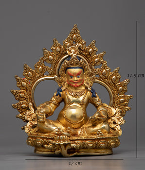 Dzambhala Mantra Practice Statue | Invoke Wealth and Prosperity with Handcrafted Serenity